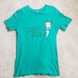 Betty Boop lucky girl shirt size xtra large